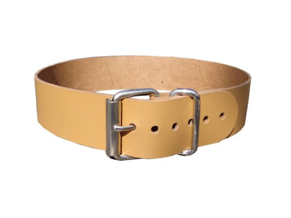 Leder Befestigungsriemen mit Rollschnalle ocker-4cm breit x 60cm lang