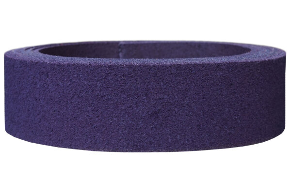 Lederriemen Velours purple-3.5cm breit