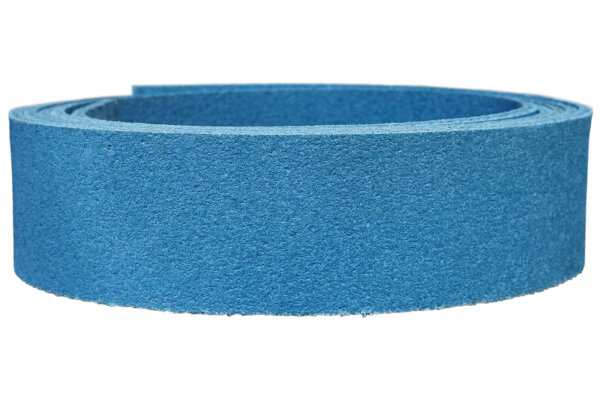 Lederriemen Velours blau-3cm breit