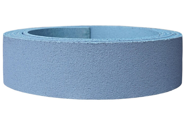 Lederriemen Velours hellblau-1cm breit