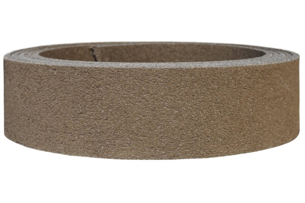 Lederriemen Velours taupe-1cm breit