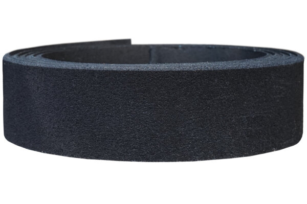 Lederriemen Velours navy-5cm breit