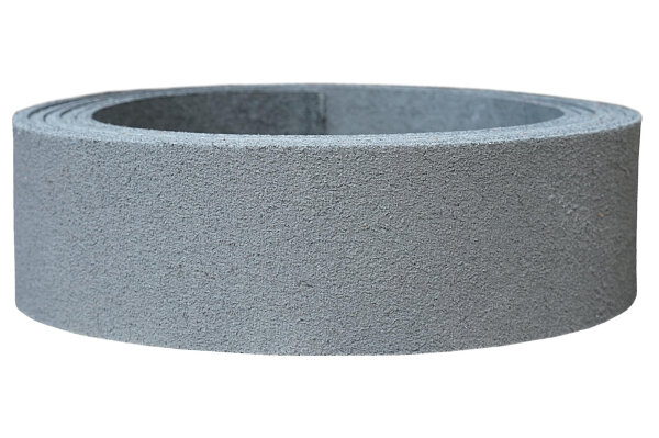 Lederriemen Velours hellgrau-1cm breit