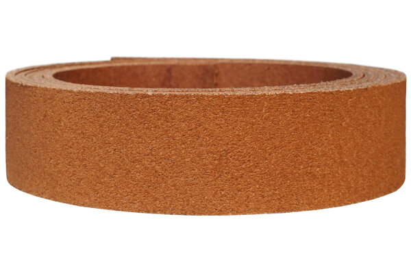Lederriemen Velours cognac-1cm breit