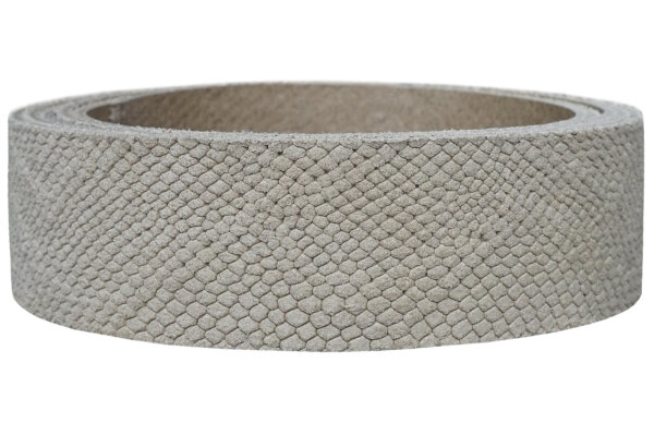 Lederriemen Velours Snake natur-2.5cm breit