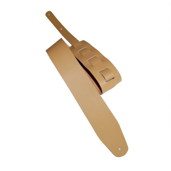 Leder Gitarrengurt "Basic" ocker-8cm breit / 130-170cm lang