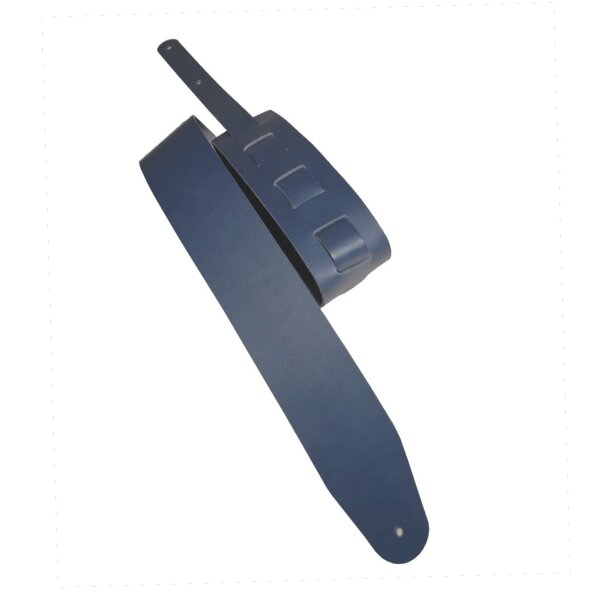 Leder Gitarrengurt "Basic" dunkelblau-8cm breit / 130-170cm lang