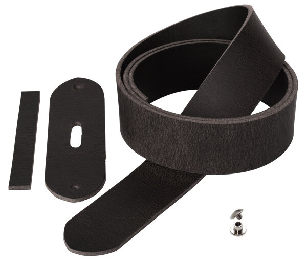 Gürtelrohling Florida dunkelbraun-39mm