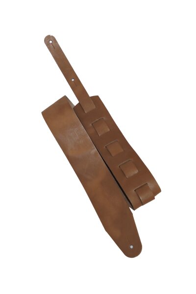 Leder Gitarrengurt "Pull Up" braun-8cm breit / 90-130cm lang
