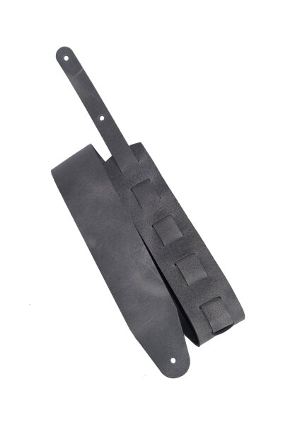 Leder Gitarrengurt "Pull Up" grau-8cm breit / 90-130cm lang
