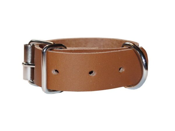 Leder Befestigungsriemen Basic Schnalle/D-Ring cognac-1.5cm breit x 80cm lang