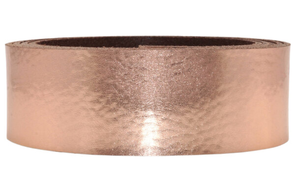 Lederriemen Metallic rosegold-3.5cm breit