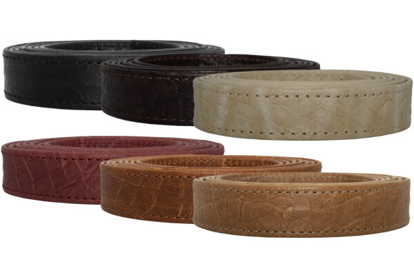 Taschenriemen Rohling Nappa Kroko-Prägung