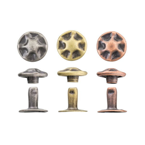 100 Vintage Ledernieten