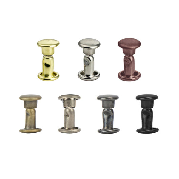 100 Doppelhohlnieten / Ledernieten