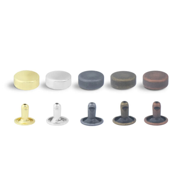 100 flach gewölbte Ledernieten