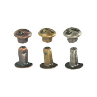 100 gehämmerte Ledernieten