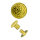10 Floral Buchschrauben - Chicagoschrauben gold