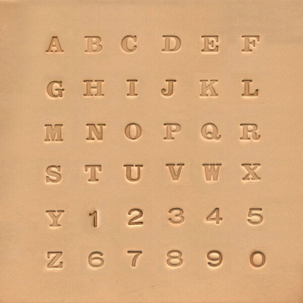 Alphabet & Nummern Prägeset Serif