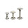 100 Messing Ledernieten silber-9x9mm