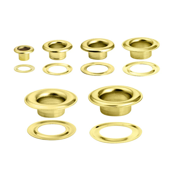 100 Ösen - Massiv-Messing messing-5mm