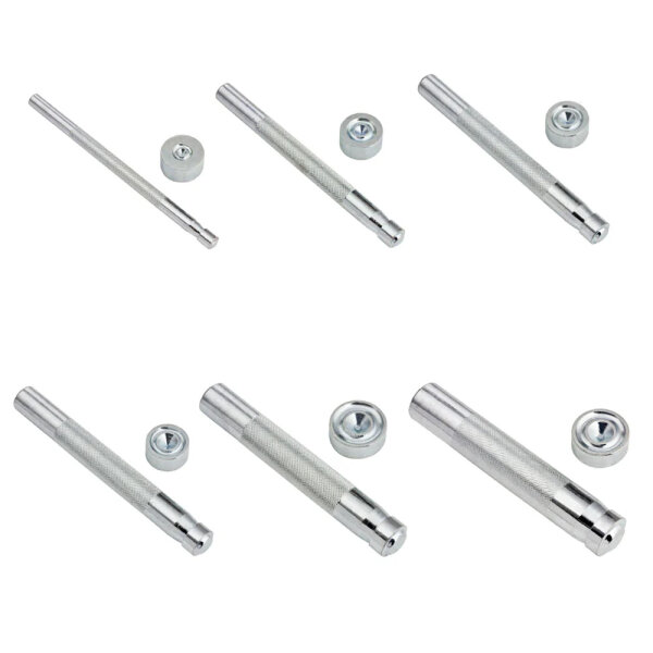 Setzeisen-Set für Messing-Ösen 6,5 mm