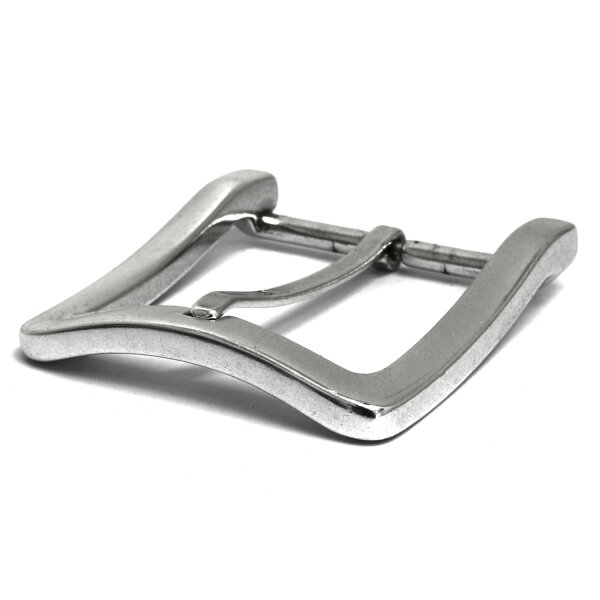 Gürtelschnalle Versilbert poliert 40mm Modell 2