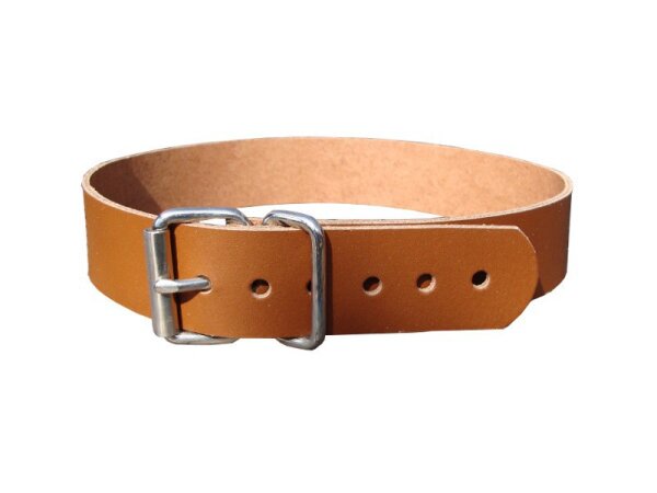 Leder Befestigungsriemen mit Rollschnalle cognac-2.5cm breit x 20cm lang