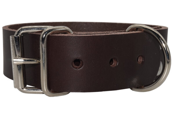 Blankleder Befestigungsriemen mit D-Ring/Schnalle dunkelbraun-1.5cm breit x 60cm lang